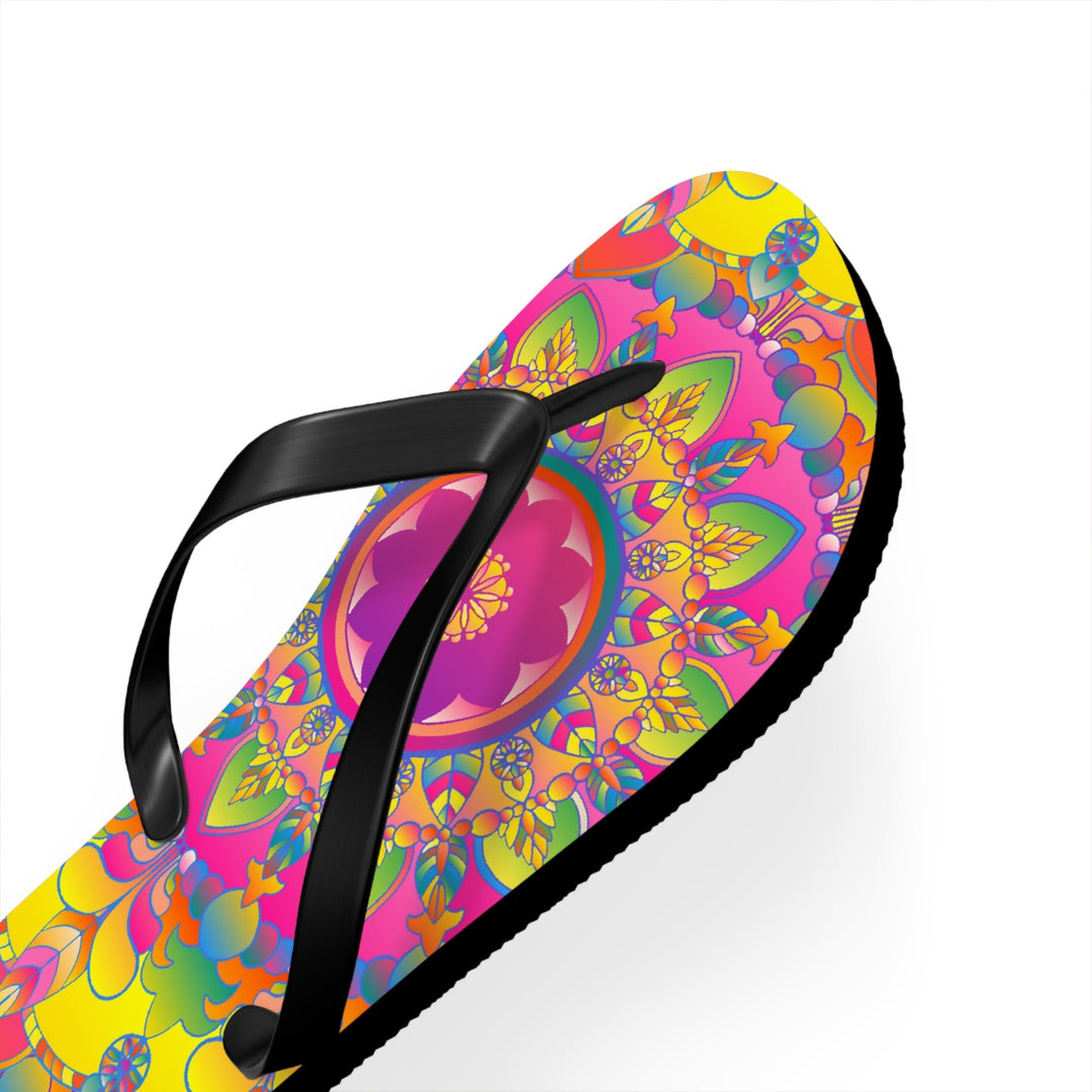 Vibrant Mandala Flip Flops - Comfort & Style Shoes - Blululi