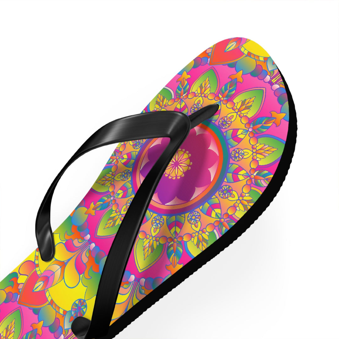 Vibrant Mandala Flip Flops - Comfort & Style Shoes - Blululi