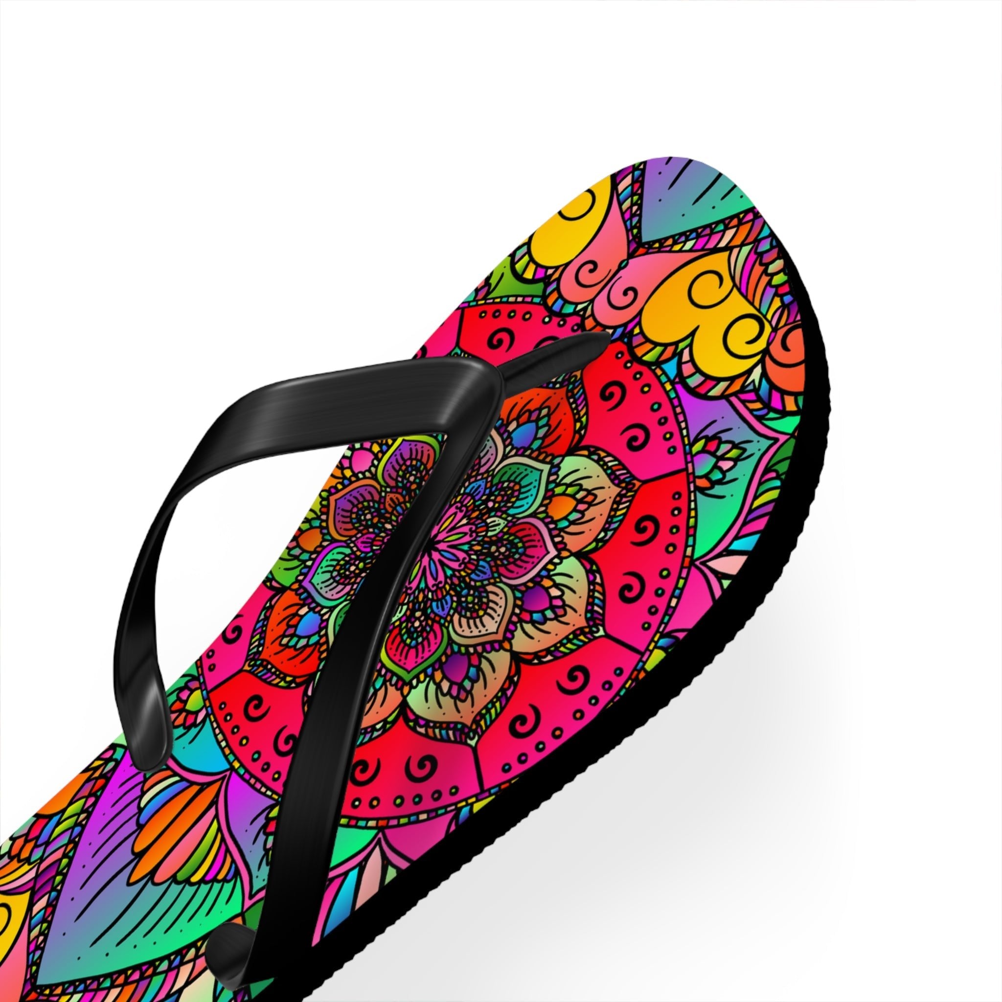 Vibrant Mandala Flip Flops - Comfort & Style Shoes - Blululi