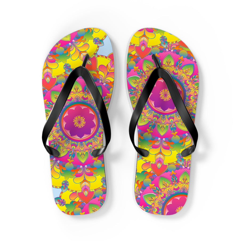 Vibrant Mandala Flip Flops - Comfort & Style Shoes - Blululi