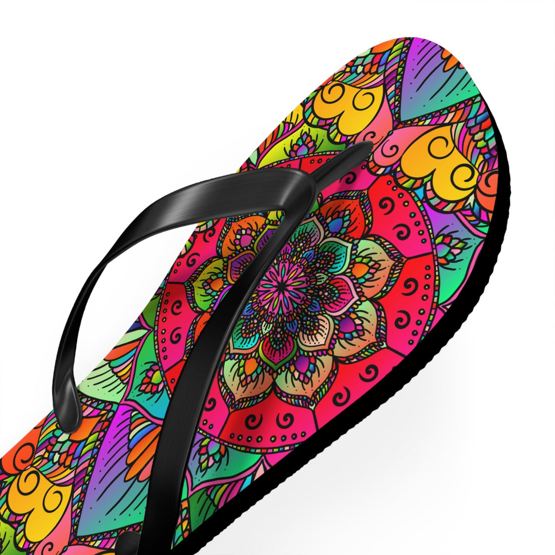 Vibrant Mandala Flip Flops - Comfort & Style Shoes - Blululi