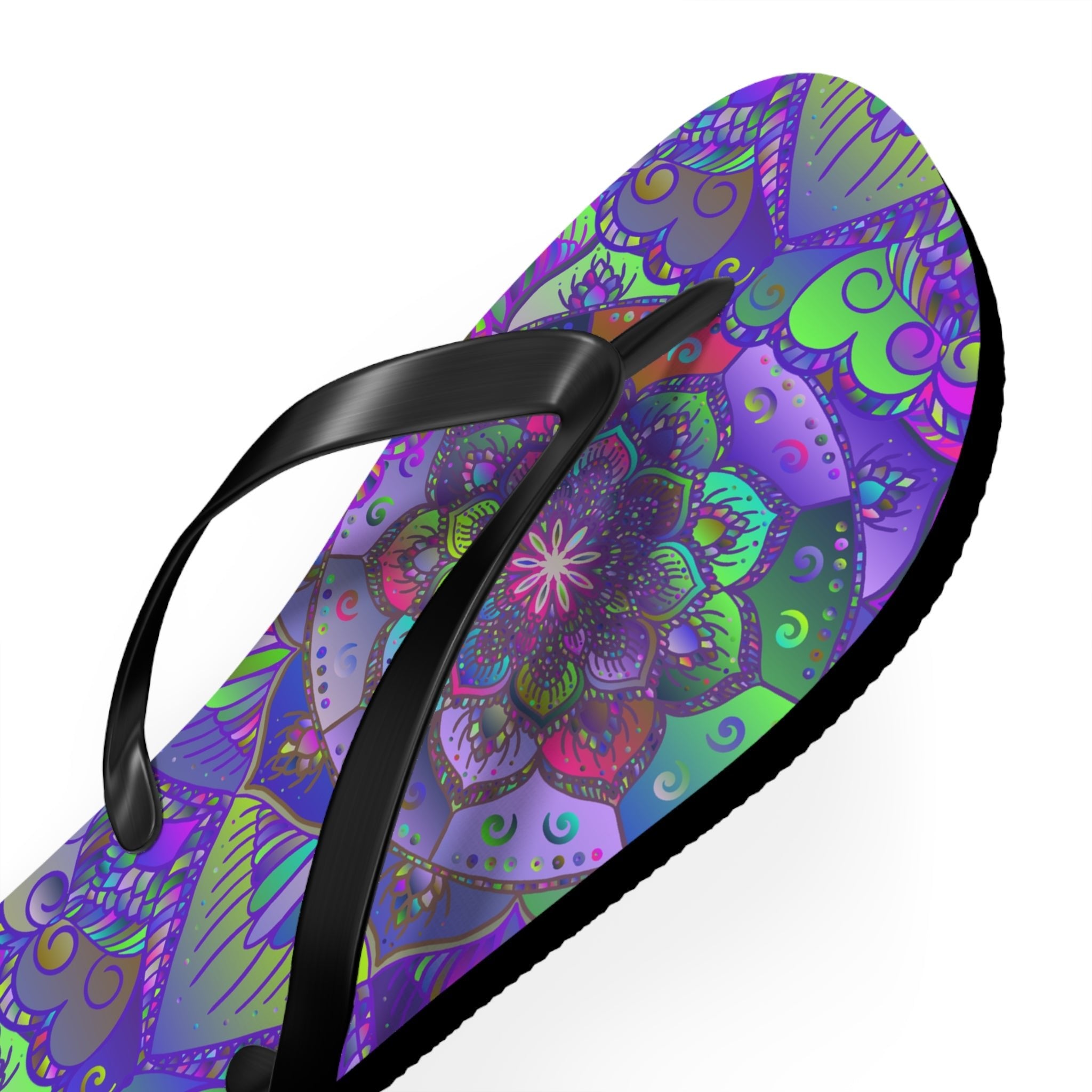 Vibrant Mandala Flip Flops - Peace & Harmony Shoes - Blululi