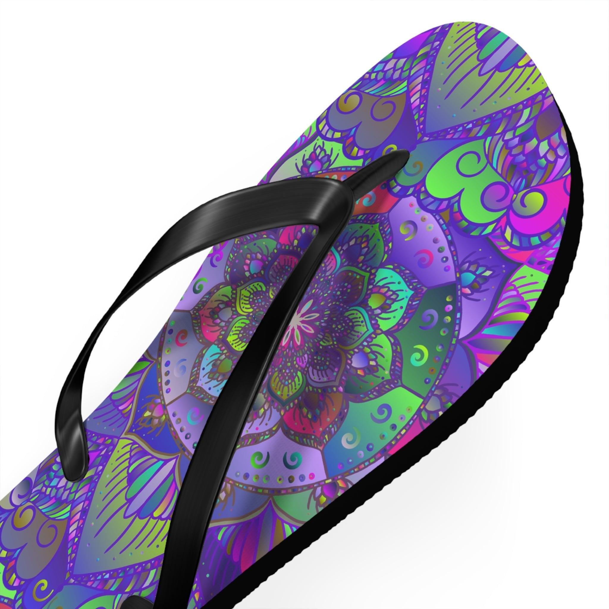 Vibrant Mandala Flip Flops - Peace & Harmony Shoes - Blululi