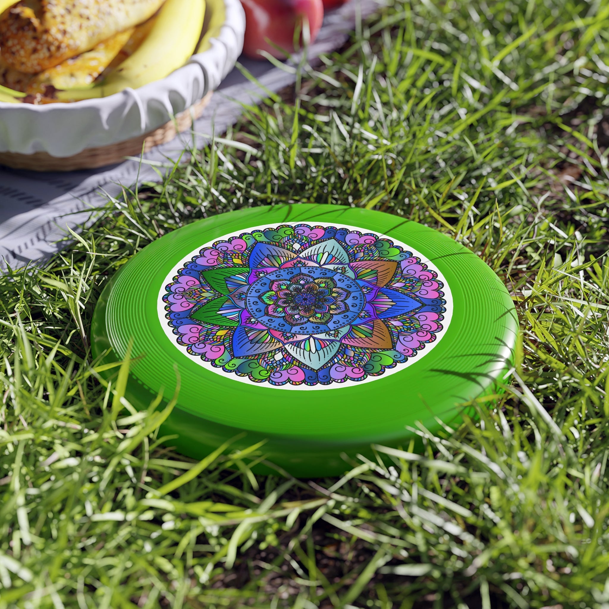 Vibrant Mandala Frisbee: Colorful Design Accessories - Blululi