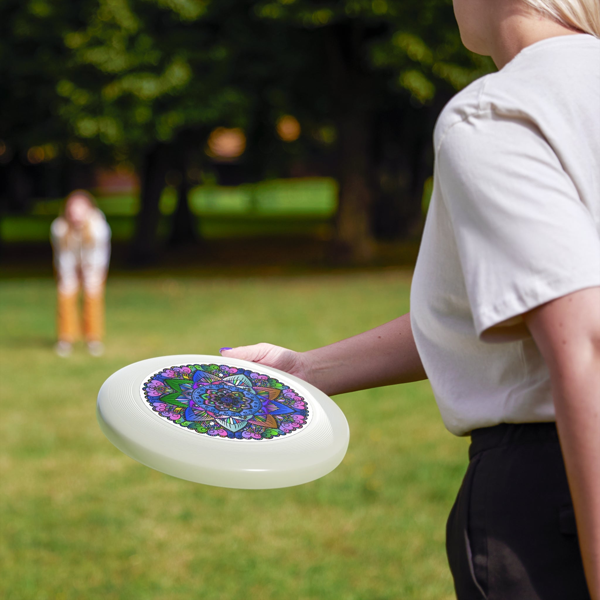 Vibrant Mandala Frisbee: Colorful Design Accessories - Blululi