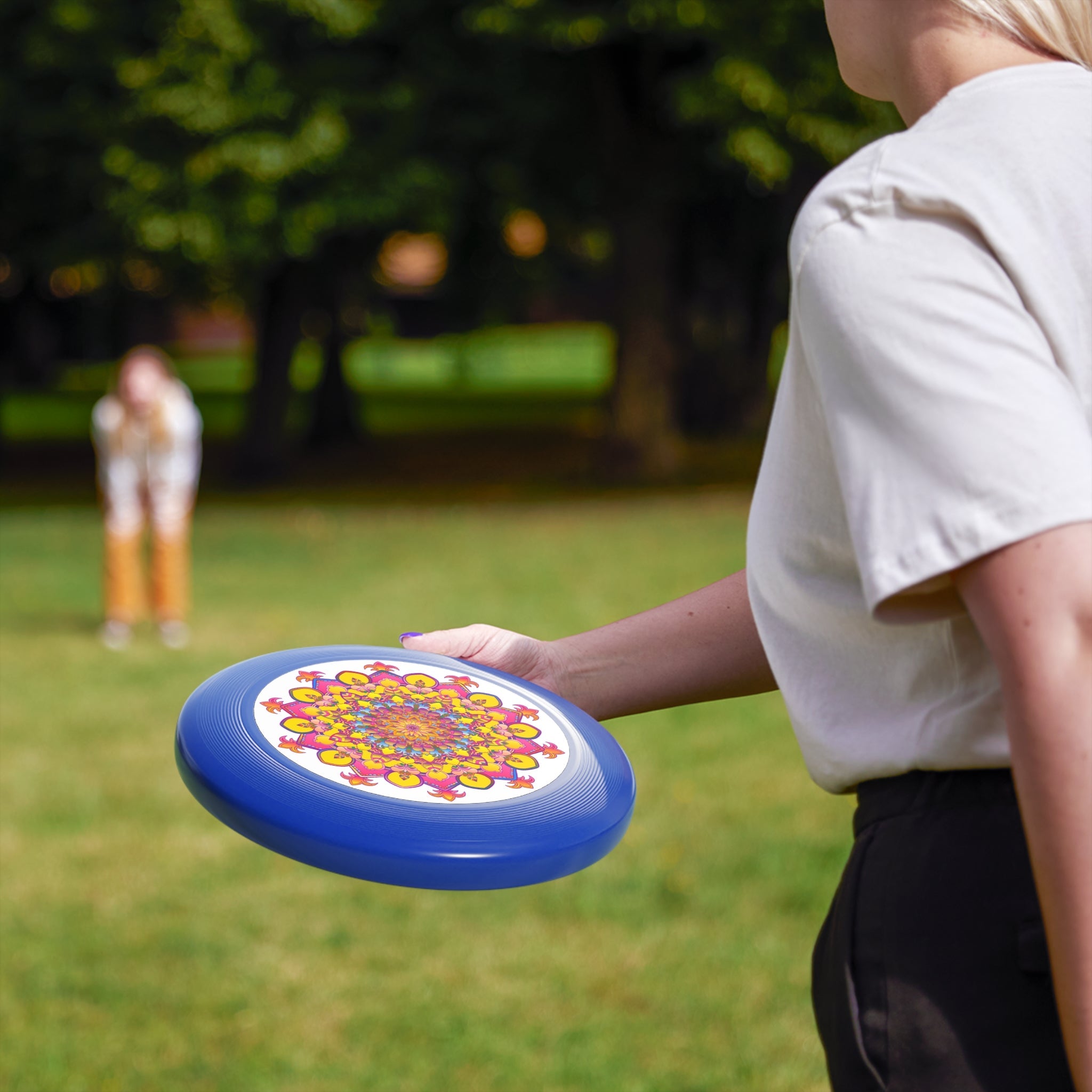 Vibrant Mandala Frisbee: Pink & Blue Accessories - Blululi