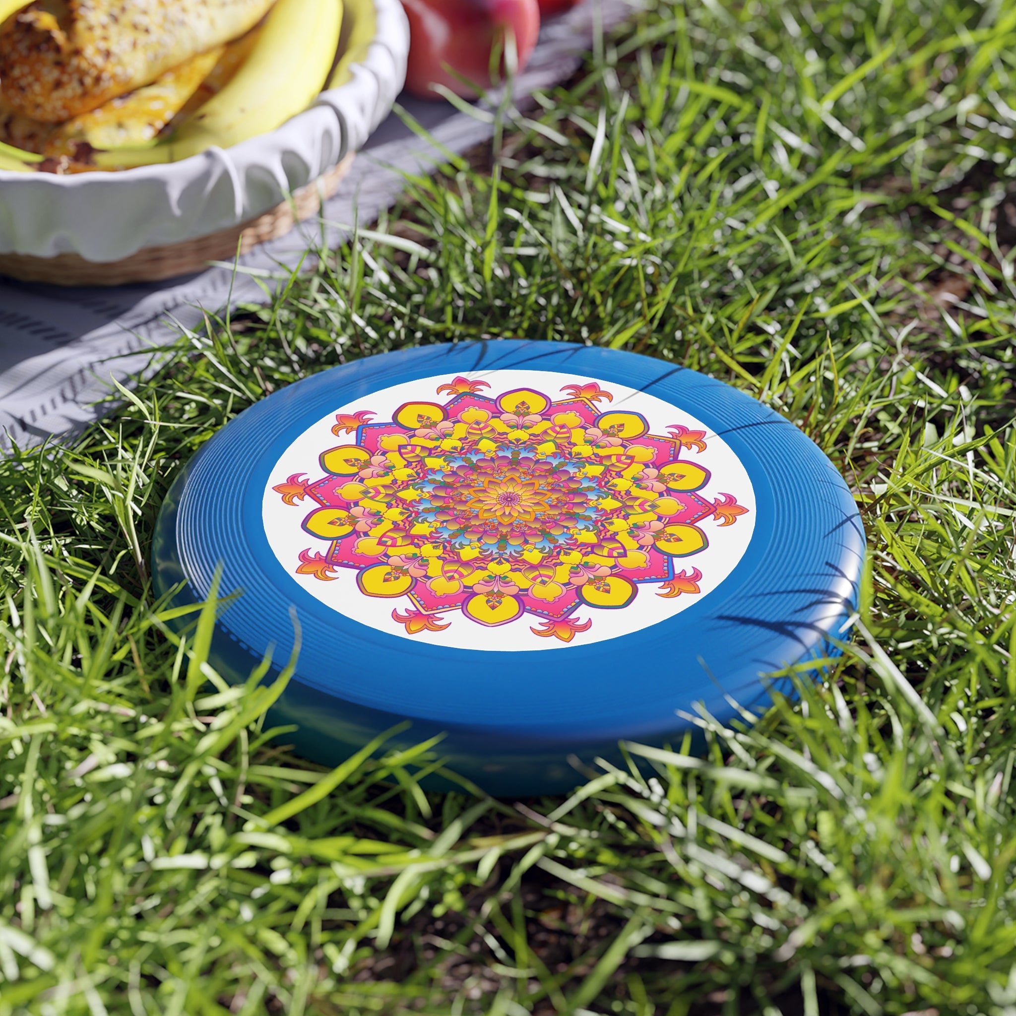 Vibrant Mandala Frisbee: Pink & Blue Accessories - Blululi