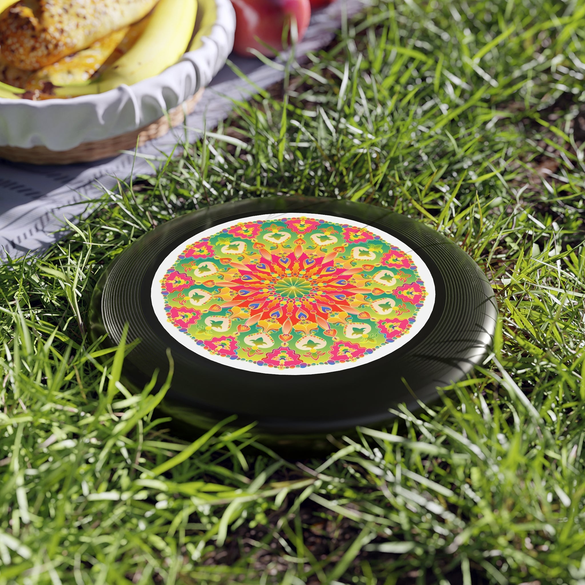 Vibrant Mandala Frisbee: Playful Art Accessories - Blululi
