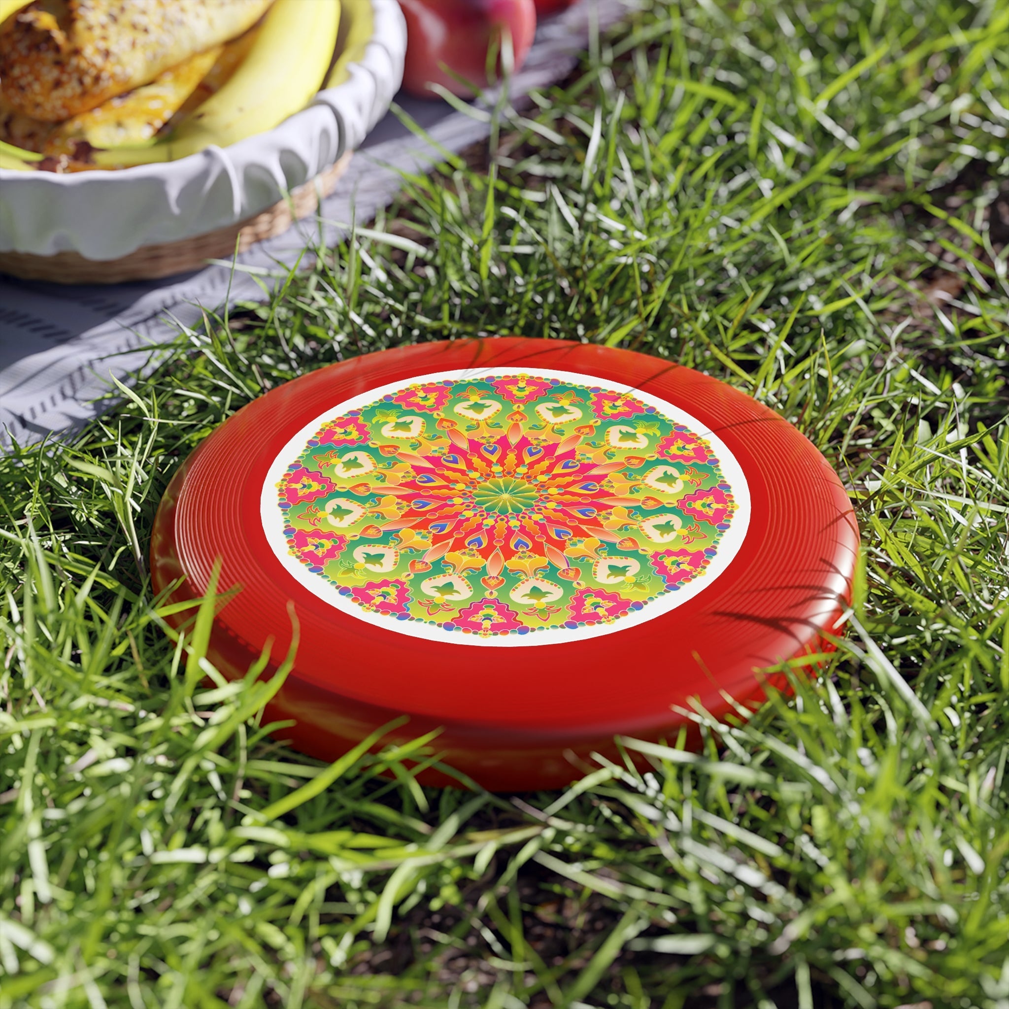 Vibrant Mandala Frisbee: Playful Art Accessories - Blululi