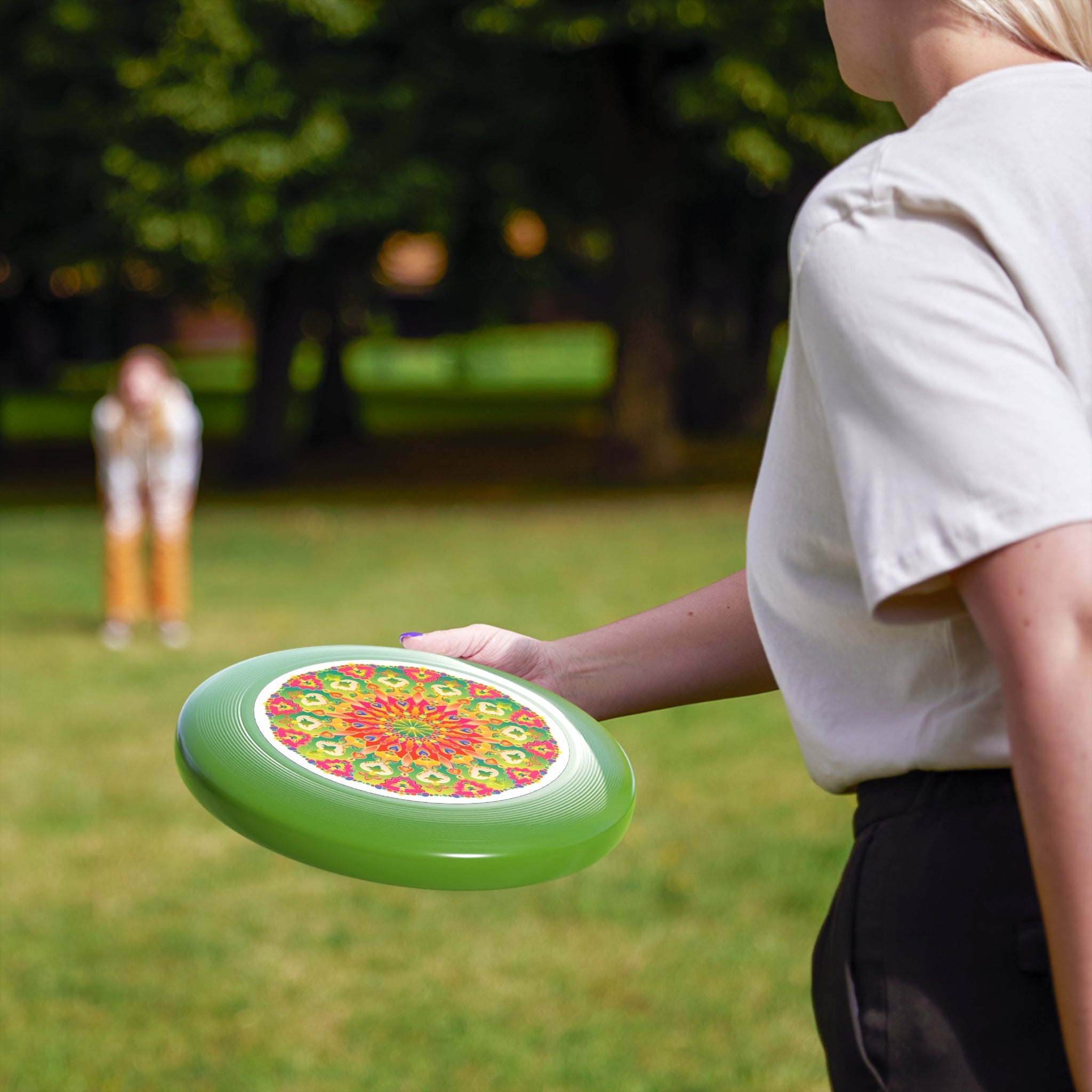 Vibrant Mandala Frisbee: Playful Art Accessories - Blululi