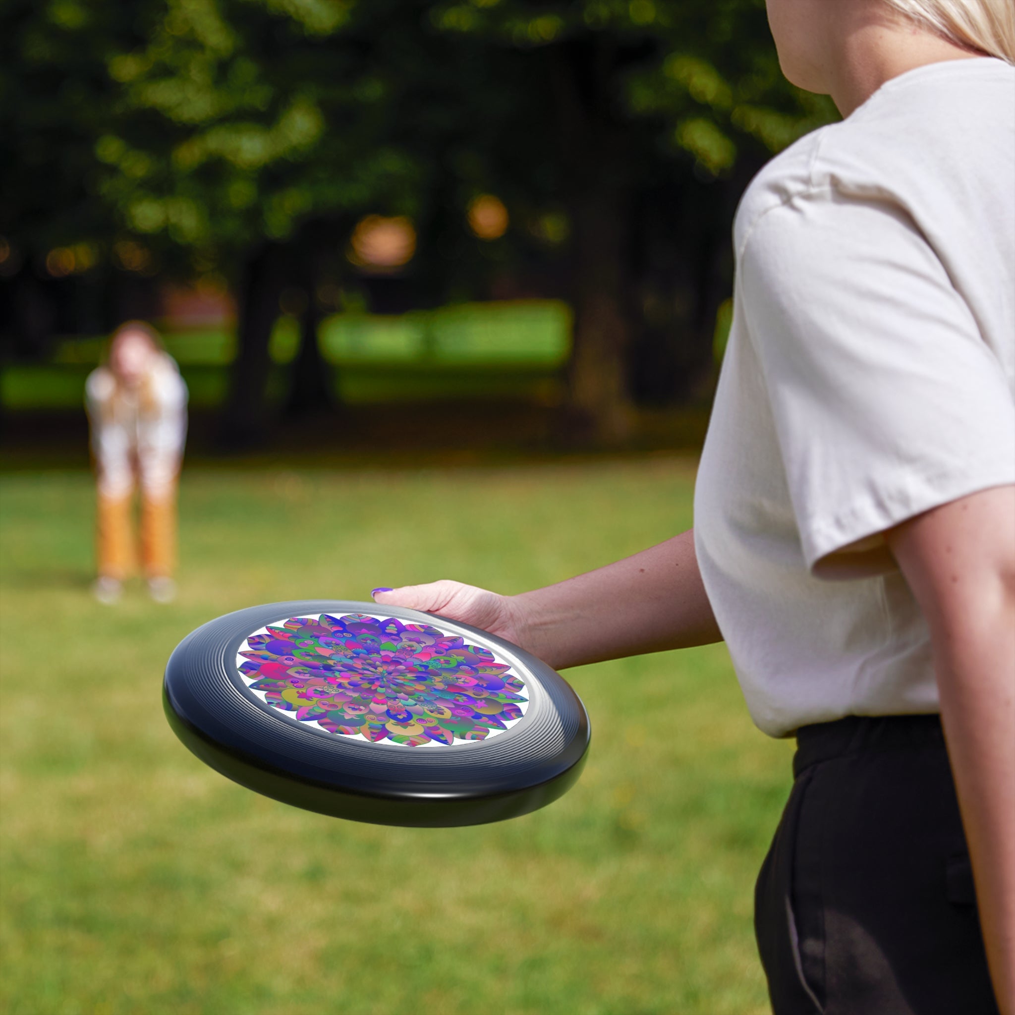 Vibrant Mandala Frisbee: Psychedelic Fun Accessories - Blululi
