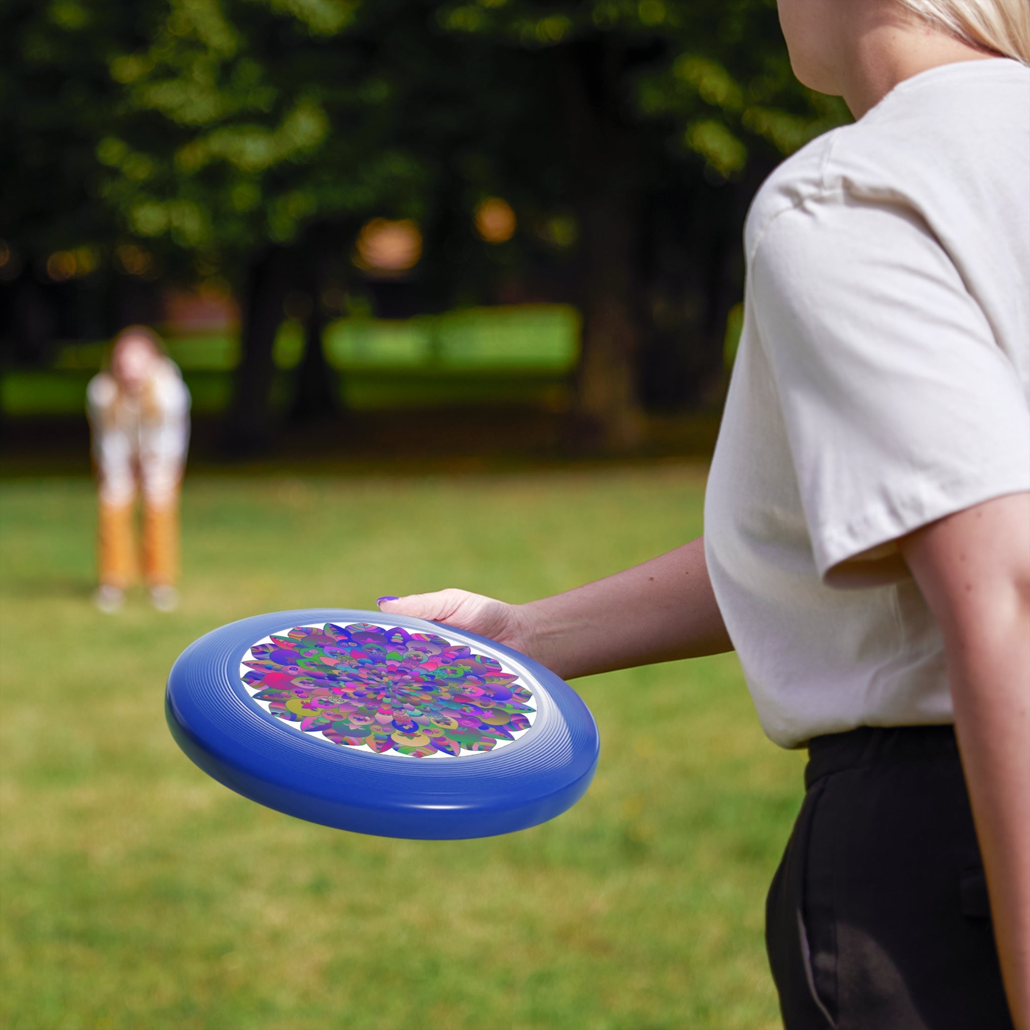 Vibrant Mandala Frisbee: Psychedelic Fun Accessories - Blululi