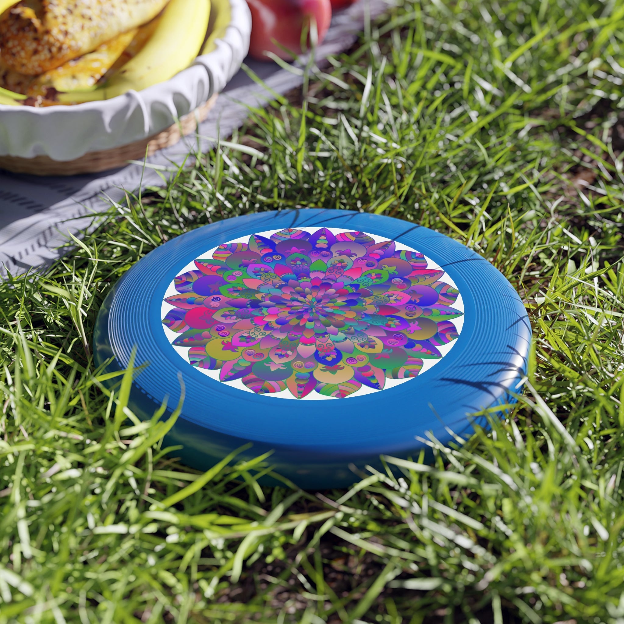 Vibrant Mandala Frisbee: Psychedelic Fun Accessories - Blululi