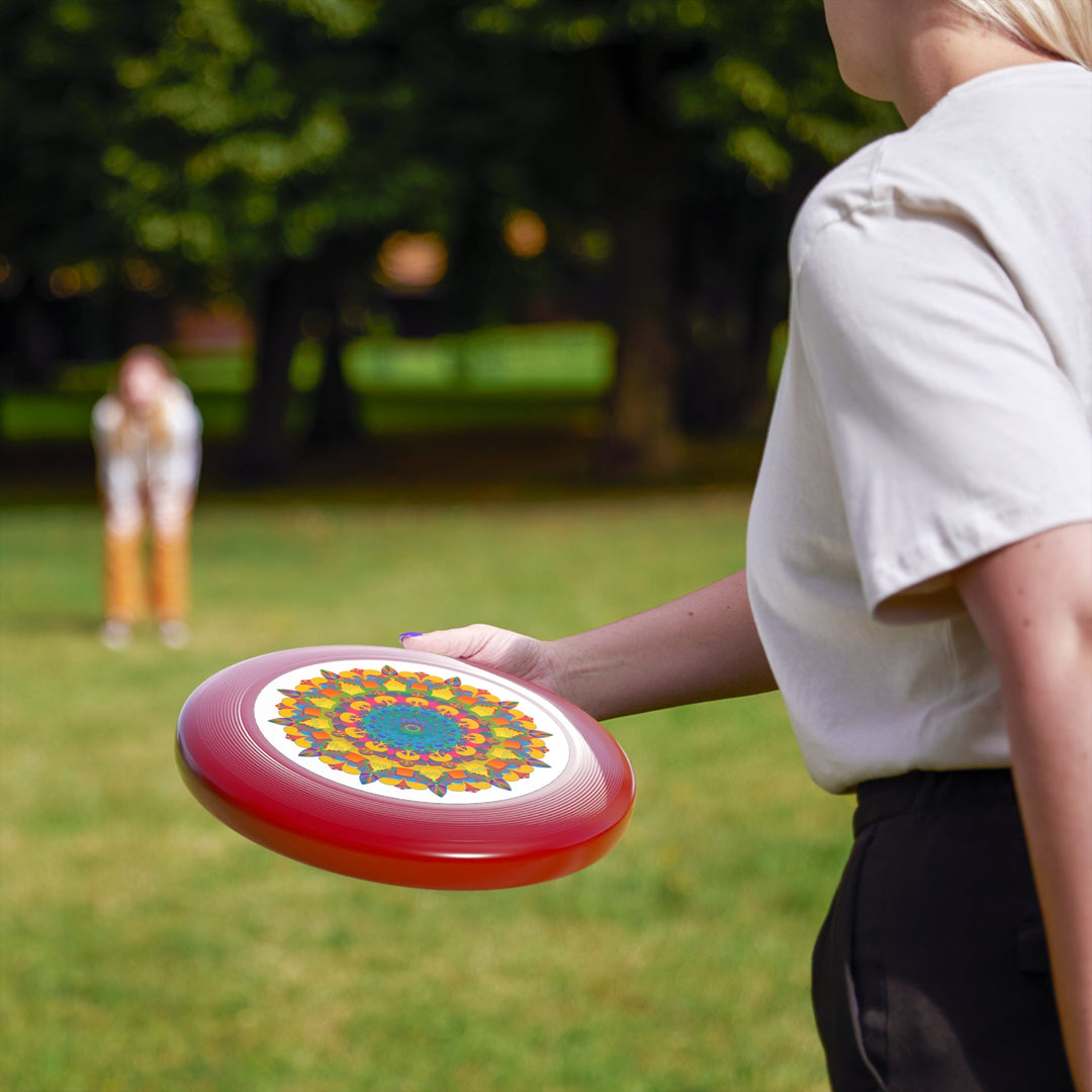 Vibrant Mandala Frisbee: Psychedelic Fun Accessories - Blululi