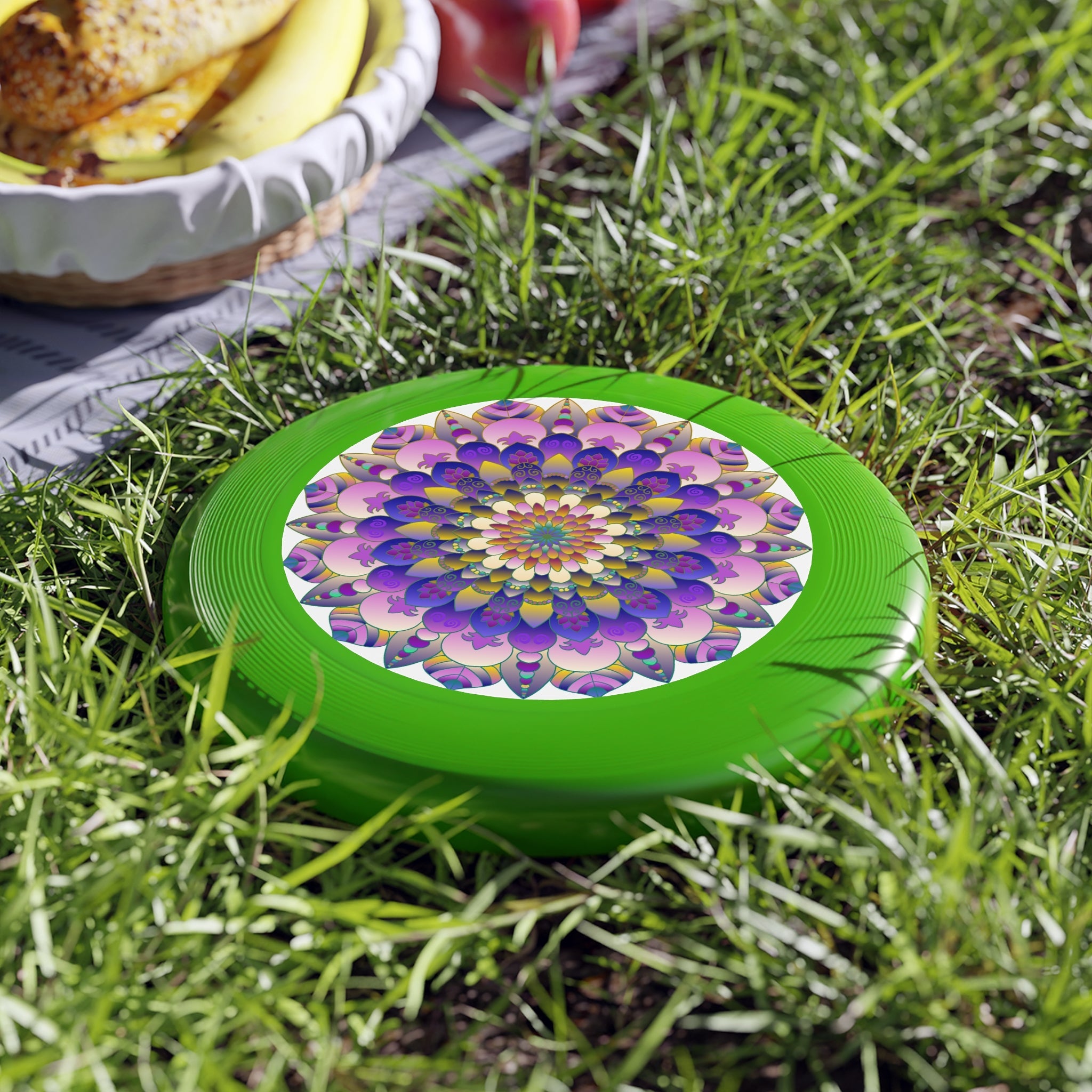 Vibrant Mandala Frisbee: Psychedelic Fun Accessories - Blululi