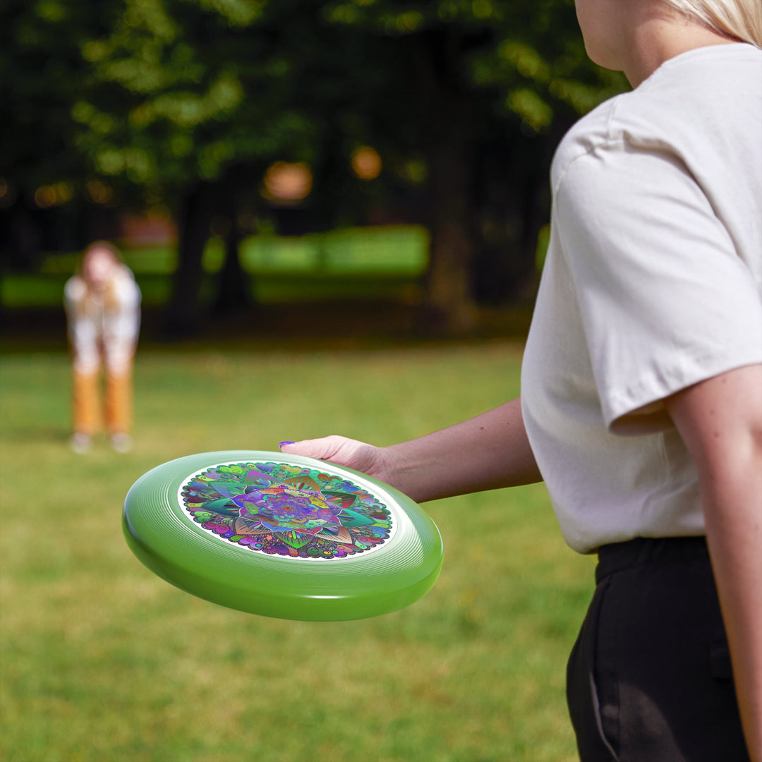 Vibrant Mandala Frisbee: Stained Glass Design Accessories - Blululi