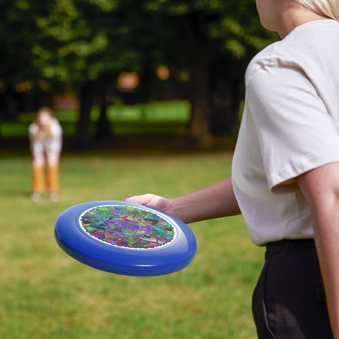 Vibrant Mandala Frisbee: Stained Glass Design Accessories - Blululi