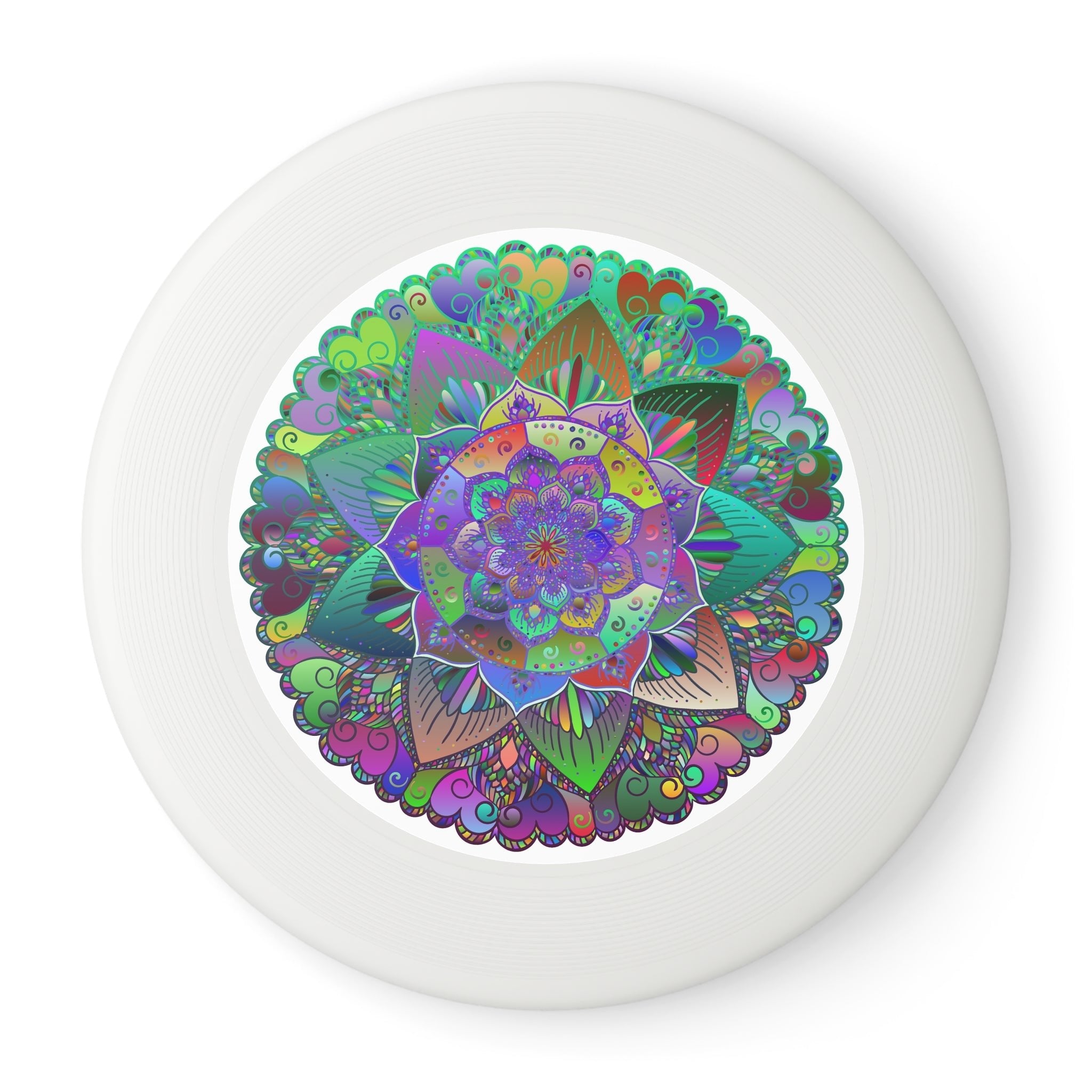 Vibrant Mandala Frisbee: Stained Glass Design Accessories - Blululi