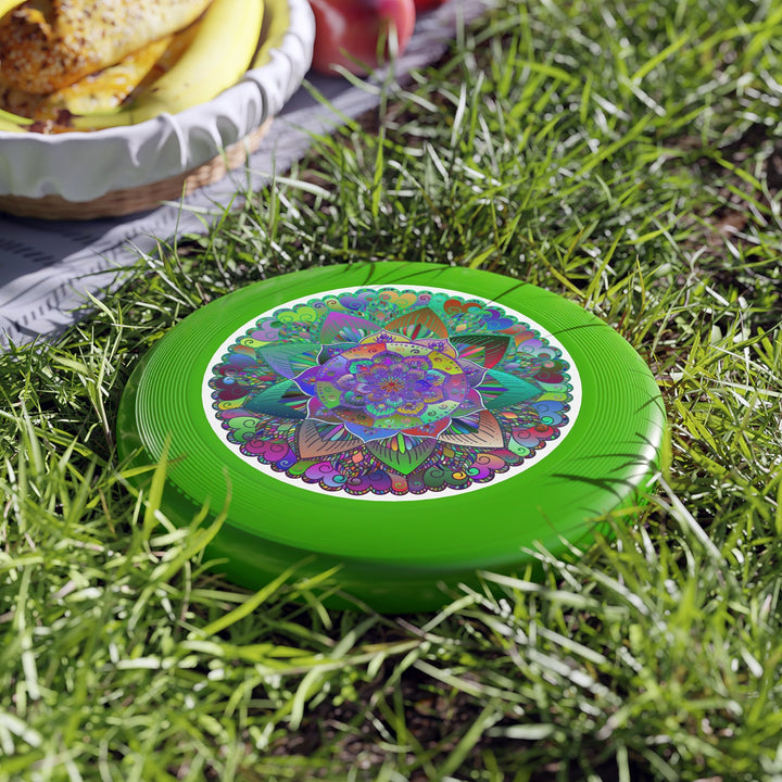 Vibrant Mandala Frisbee: Stained Glass Design Accessories - Blululi