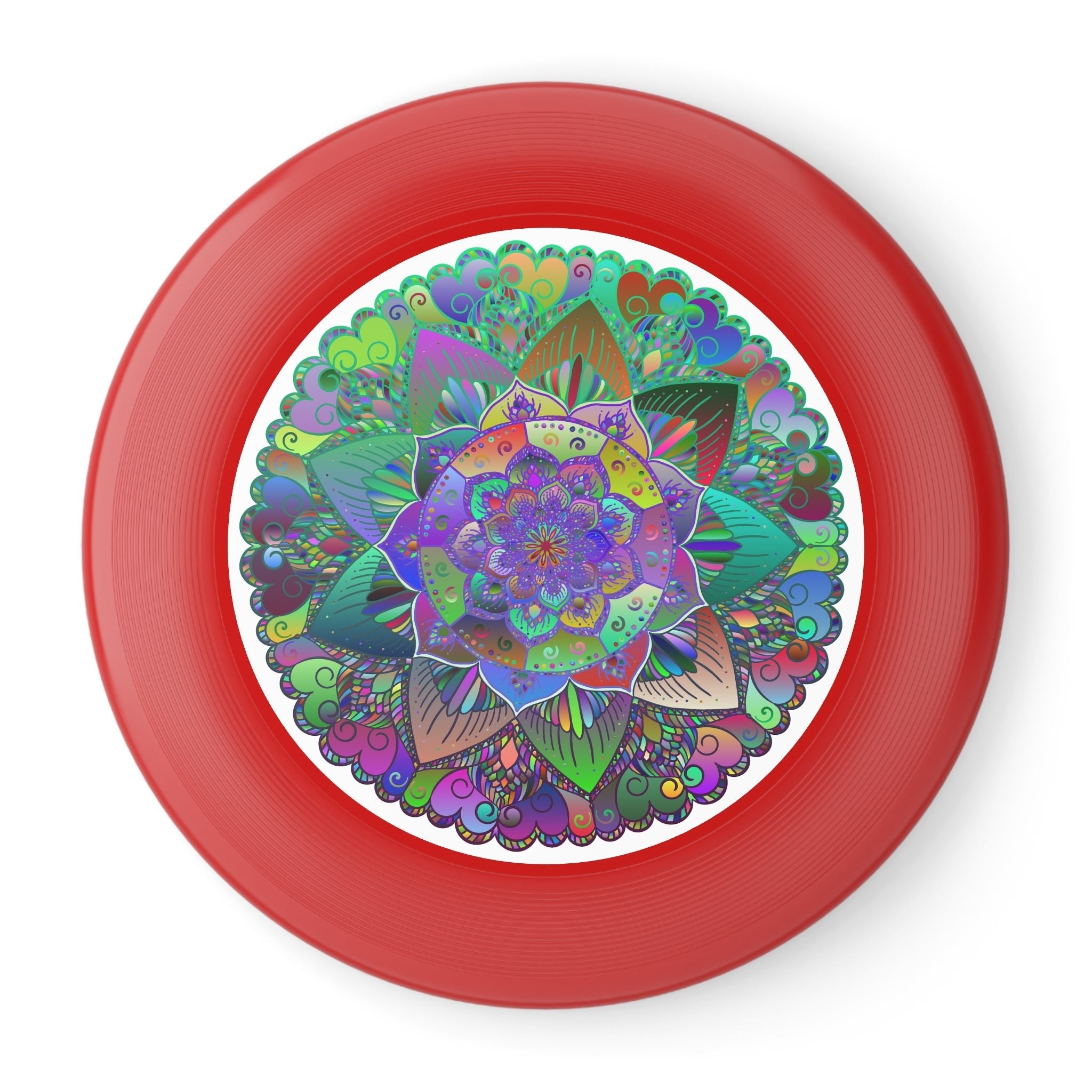 Vibrant Mandala Frisbee: Stained Glass Design Accessories - Blululi