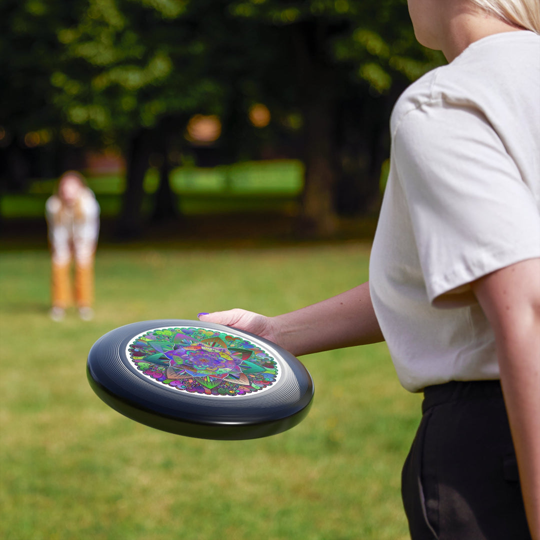 Vibrant Mandala Frisbee: Stained Glass Design Accessories - Blululi