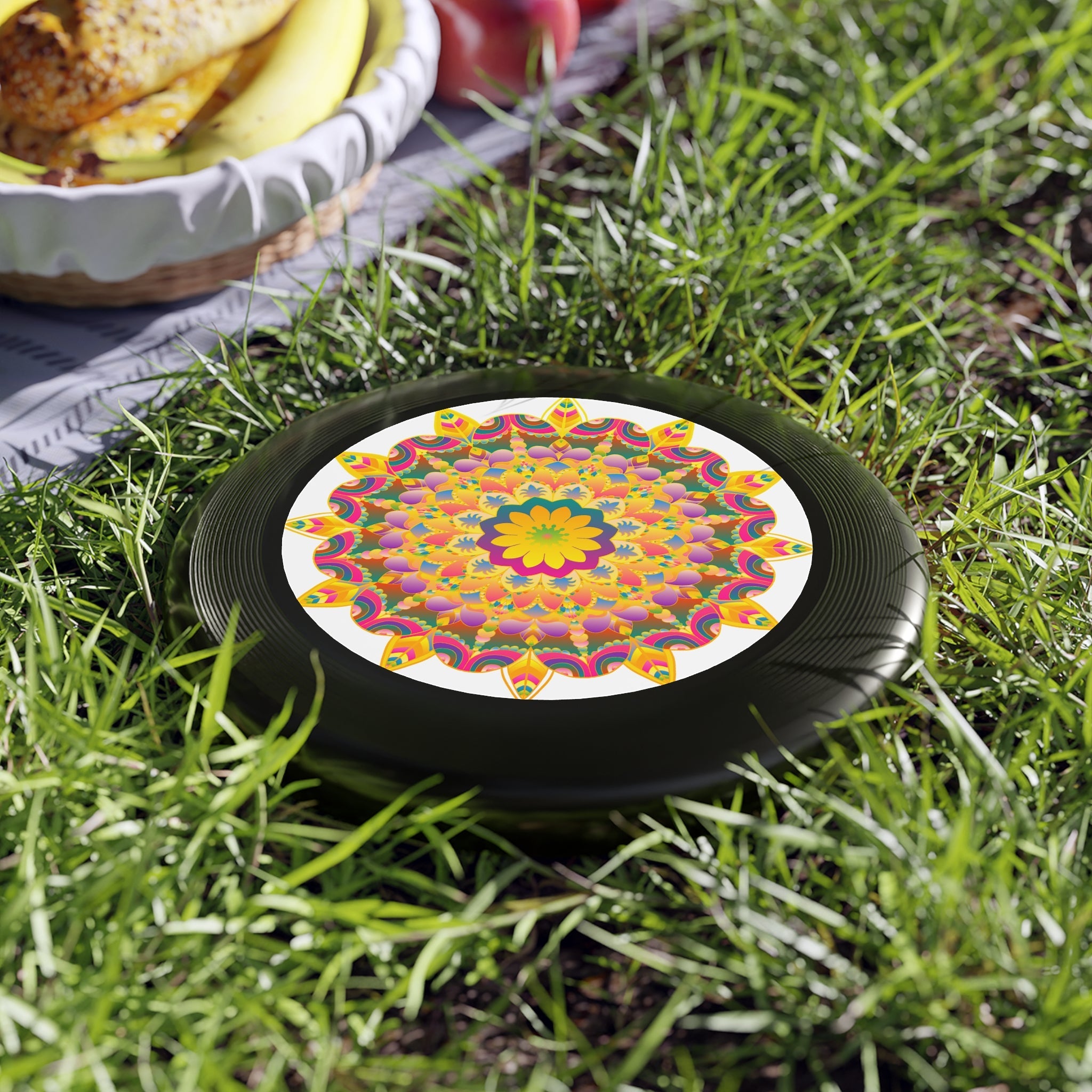 Vibrant Mandala Frisbee: Sunburst Design Accessories - Blululi