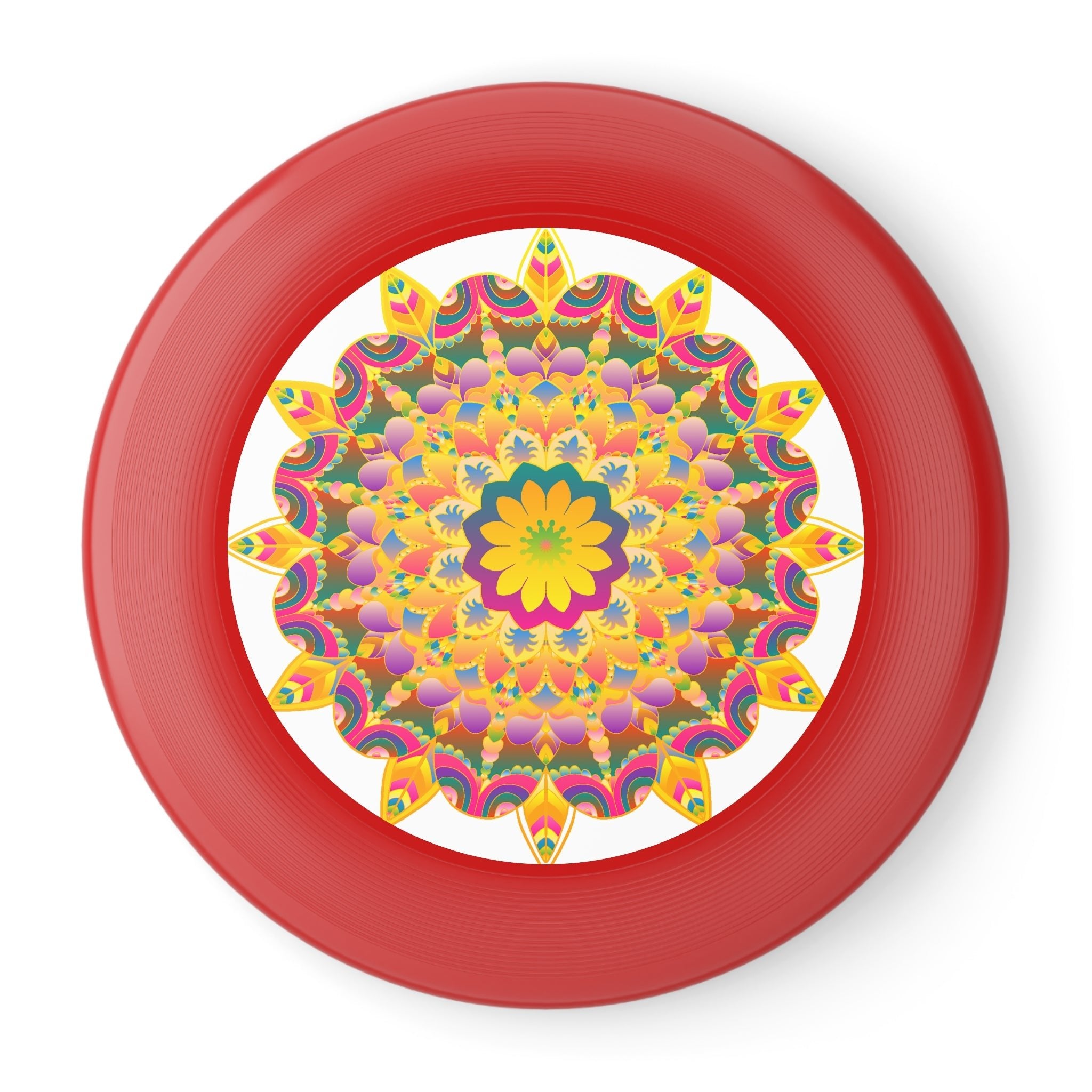 Vibrant Mandala Frisbee: Sunburst Design Accessories - Blululi