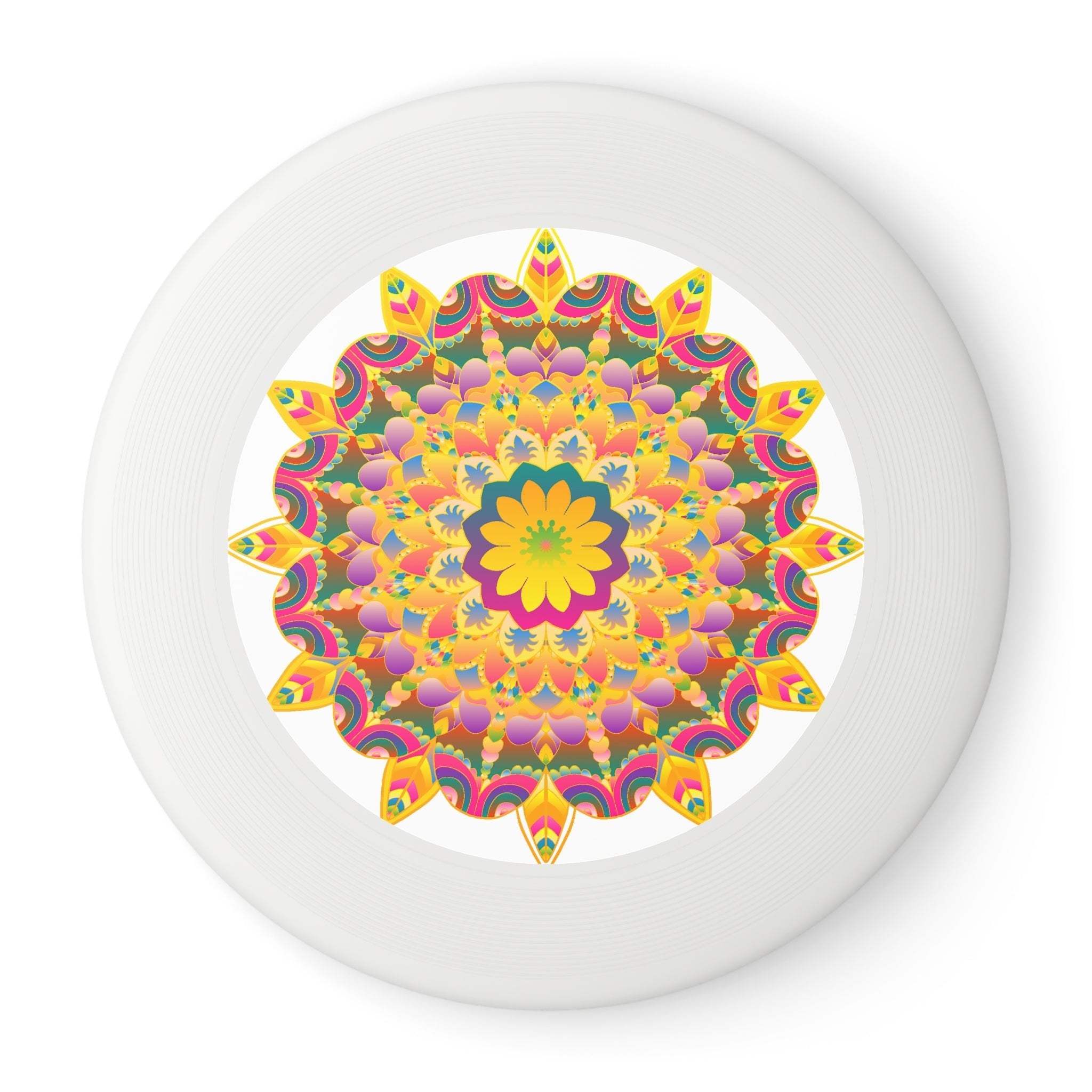 Vibrant Mandala Frisbee: Sunburst Design Accessories - Blululi