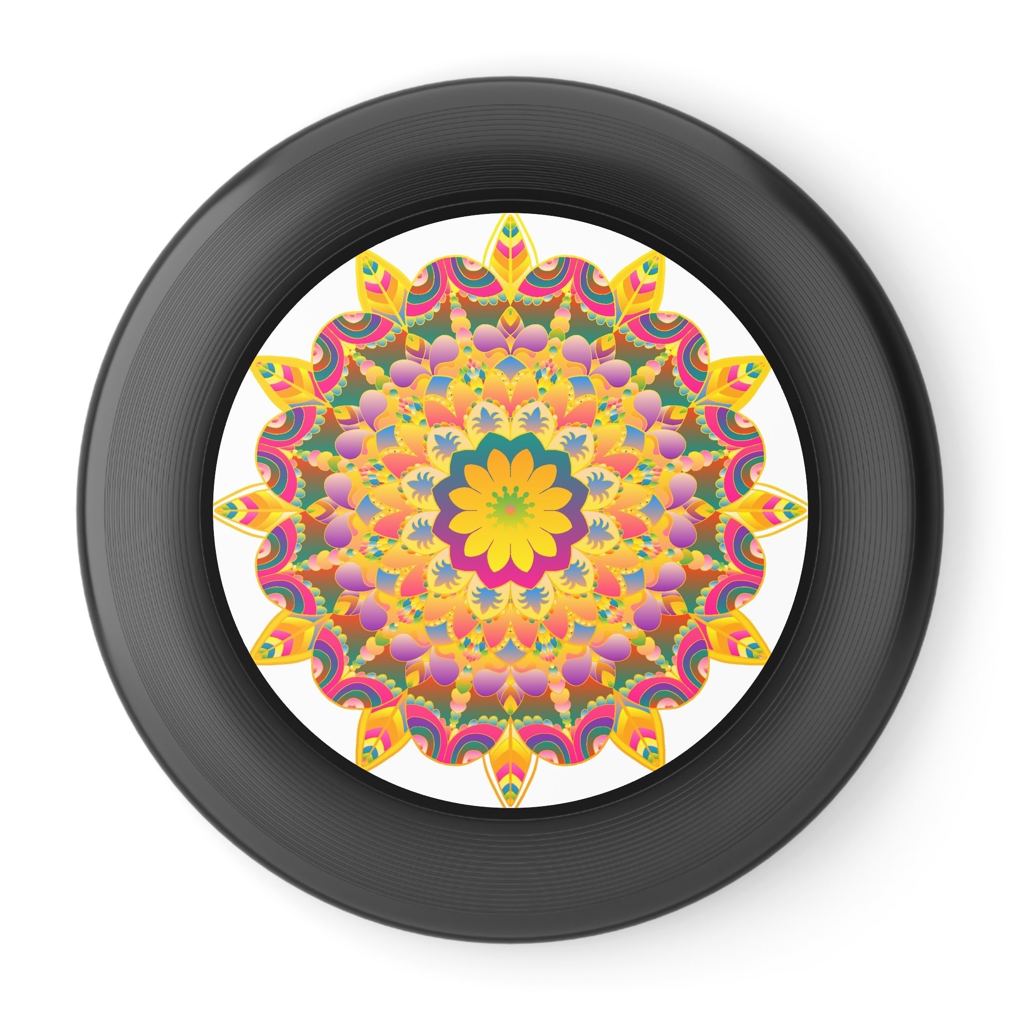 Vibrant Mandala Frisbee: Sunburst Design Accessories - Blululi