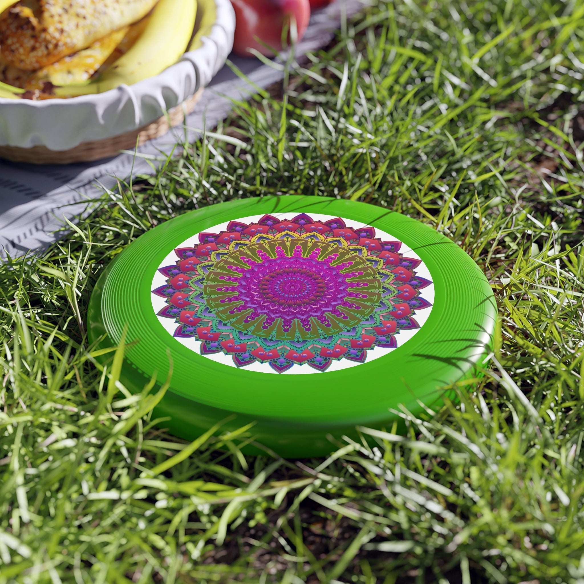 Vibrant Mandala Frisbee: Unique Design Accessories - Blululi