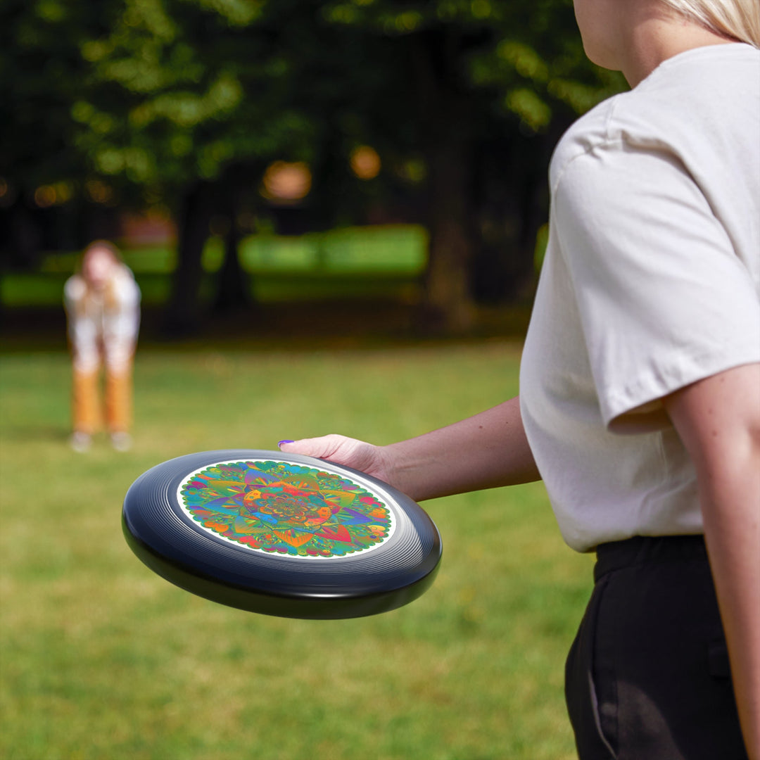 Vibrant Mandala Frisbee: Zen Garden Toss Accessories - Blululi