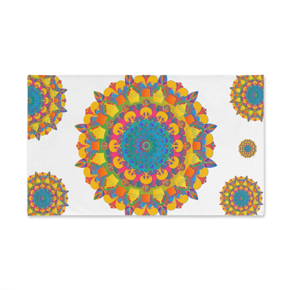 Vibrant Mandala Hand Towel - Colorful & Artistic Home Decor - Blululi