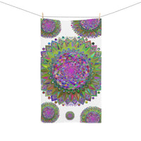 Vibrant Mandala Hand Towel - Colorful & Artistic Home Decor - Blululi