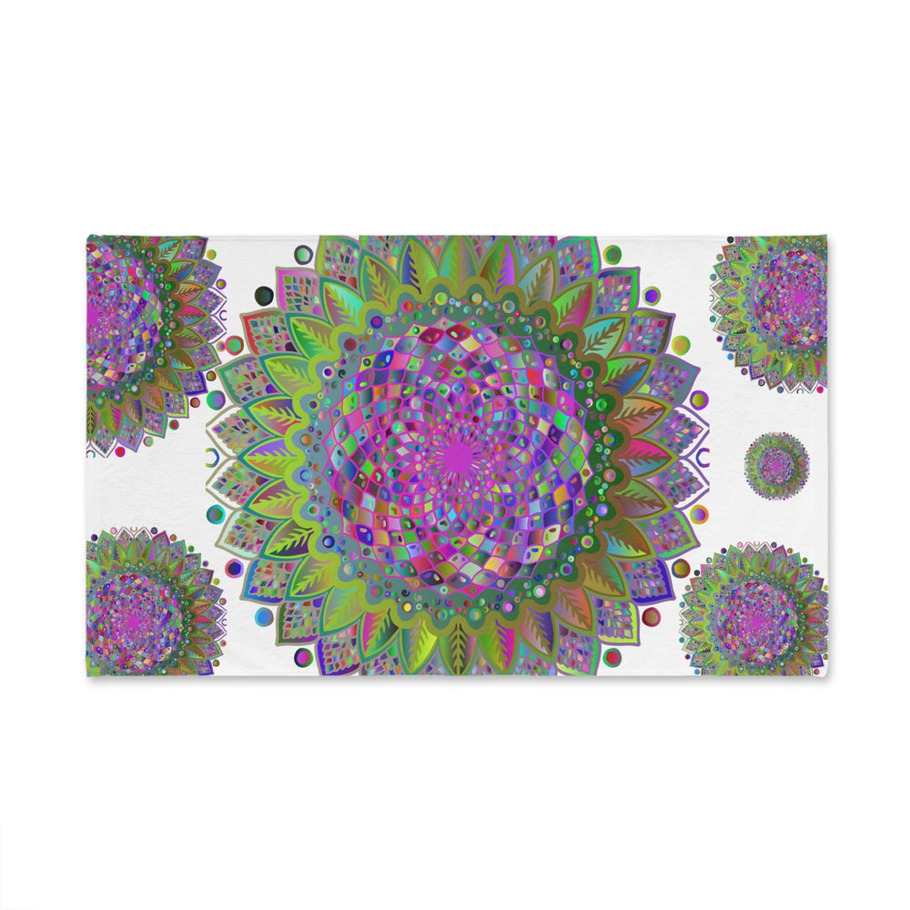 Vibrant Mandala Hand Towel - Colorful & Artistic Home Decor - Blululi