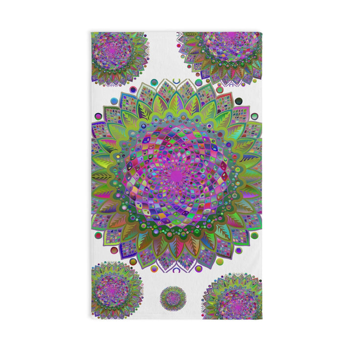 Vibrant Mandala Hand Towel - Colorful & Artistic Home Decor - Blululi