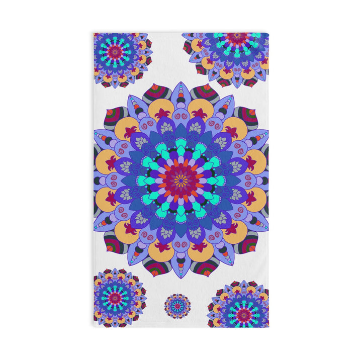 Vibrant Mandala Hand Towel - Colorful Floral Design Home Decor - Blululi