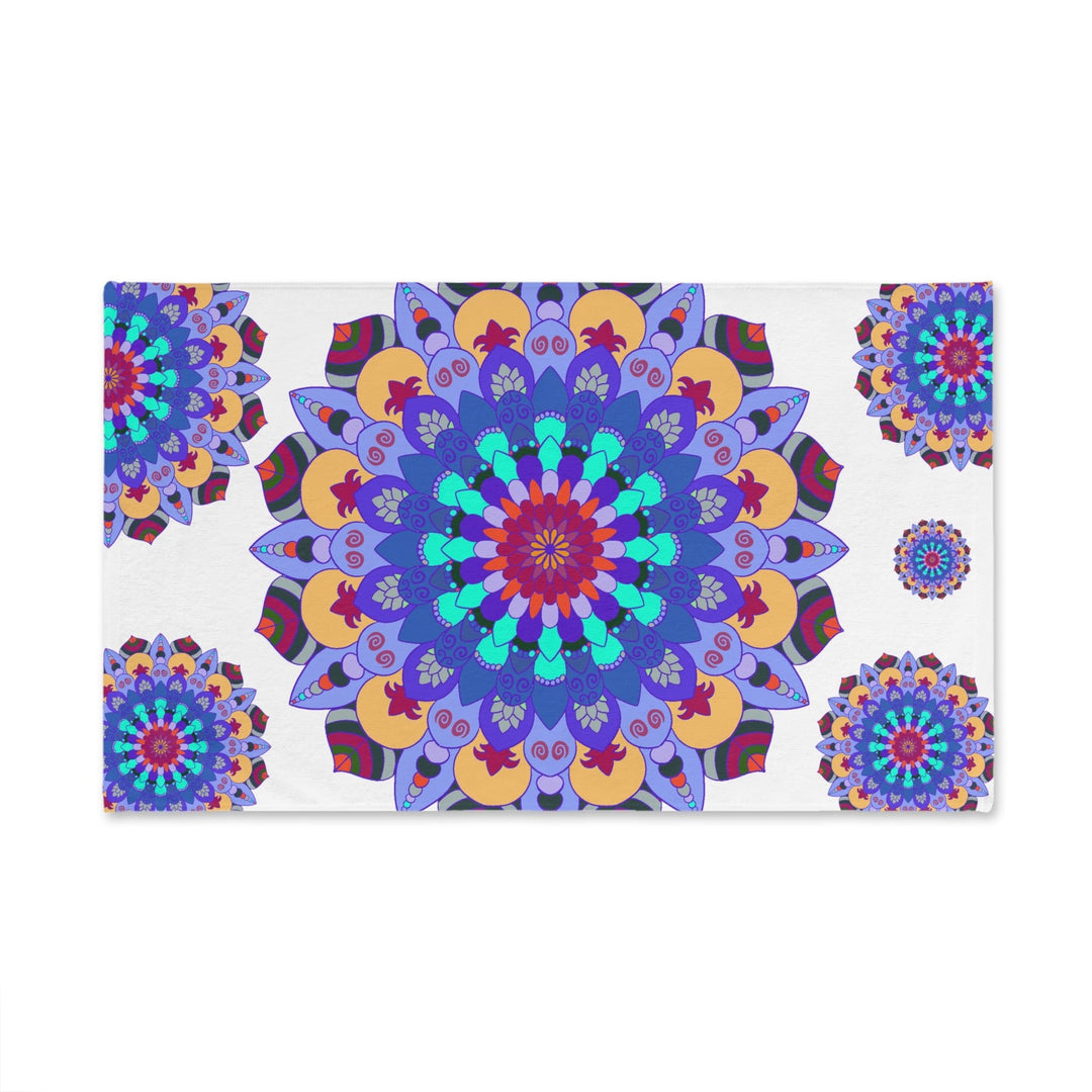 Vibrant Mandala Hand Towel - Colorful Floral Design Home Decor - Blululi