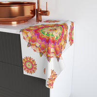Vibrant Mandala Hand Towel - Colorful & Geometric Home Decor - Blululi