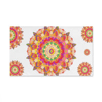 Vibrant Mandala Hand Towel - Colorful & Geometric Home Decor - Blululi