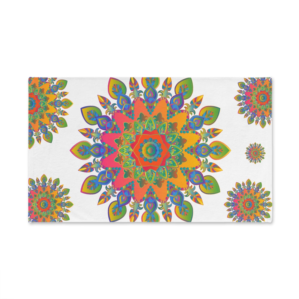 Vibrant Mandala Hand Towel - Colorful & Intricate Home Decor - Blululi