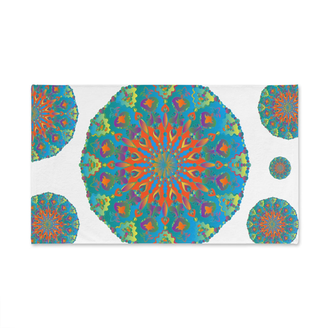Vibrant Mandala Hand Towel - Colorful & Intricate Home Decor - Blululi
