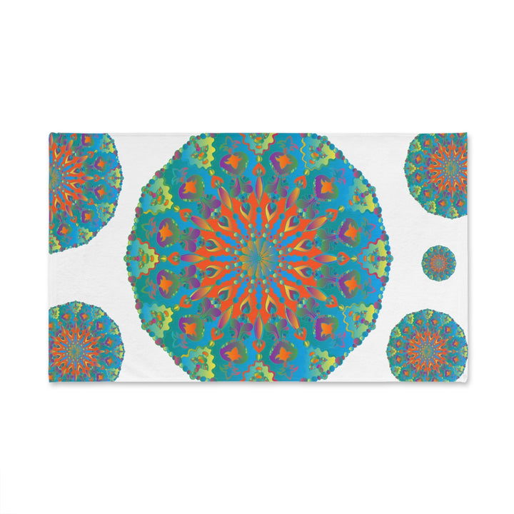 Vibrant Mandala Hand Towel - Colorful & Intricate Home Decor - Blululi