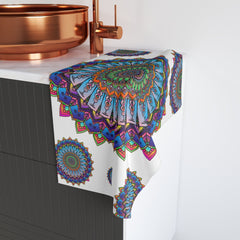 Vibrant Mandala Hand Towel - Colorful & Intricate Home Decor - Blululi