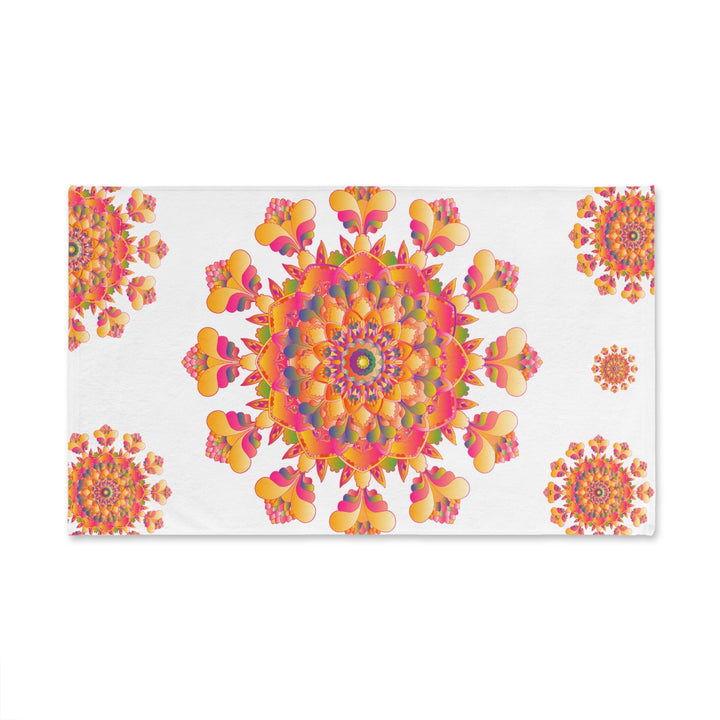 Vibrant Mandala Hand Towel - Colorful & Intricate Home Decor - Blululi