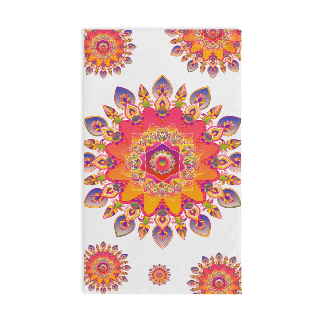Vibrant Mandala Hand Towel - Colorful & Intricate Home Decor - Blululi