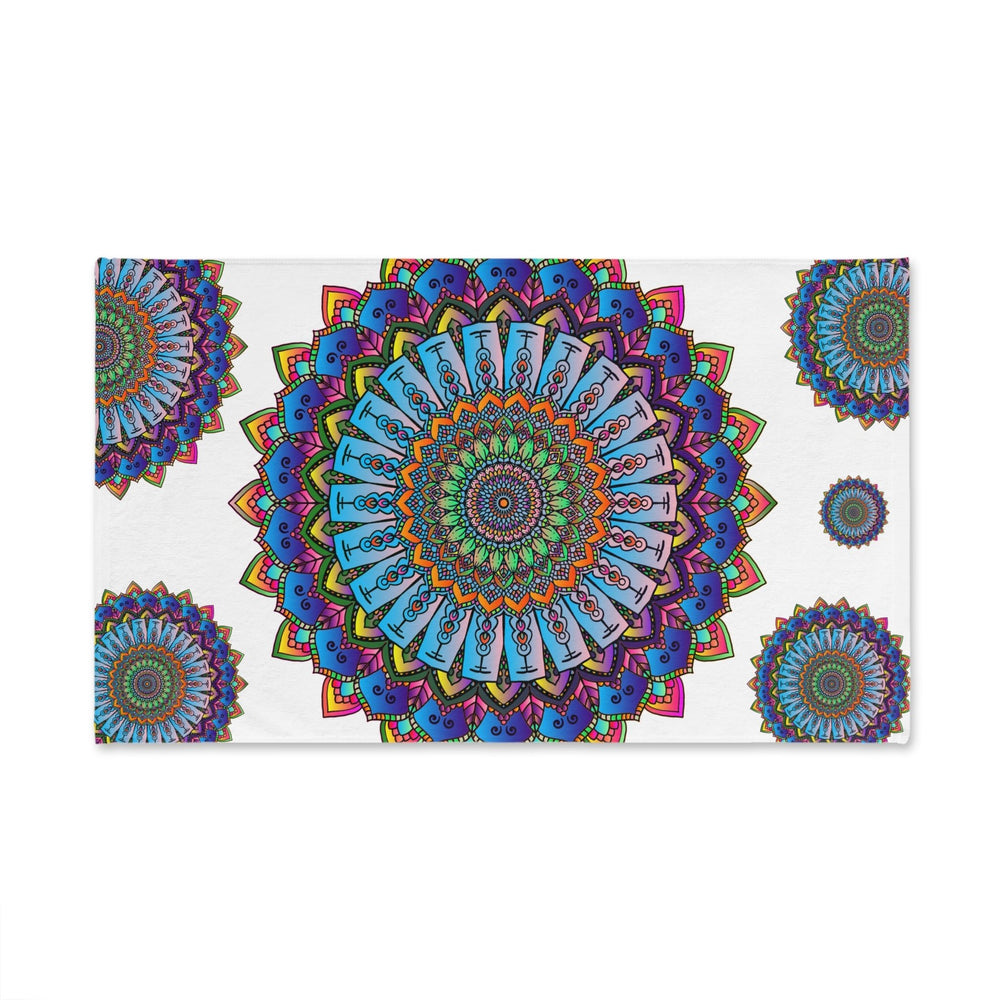 Vibrant Mandala Hand Towel - Colorful & Intricate Home Decor - Blululi