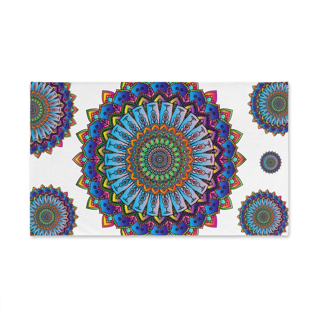 Vibrant Mandala Hand Towel - Colorful & Intricate Home Decor - Blululi