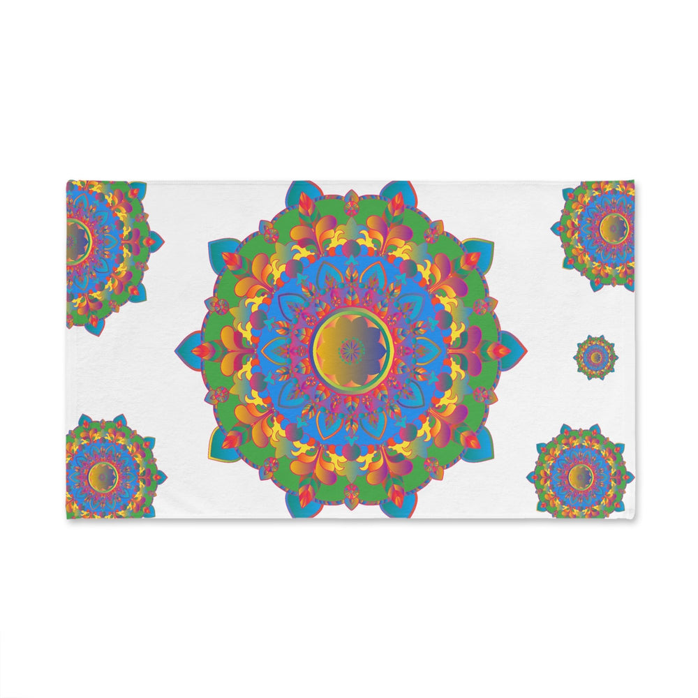 Vibrant Mandala Hand Towel - Colorful & Intricate Home Decor - Blululi