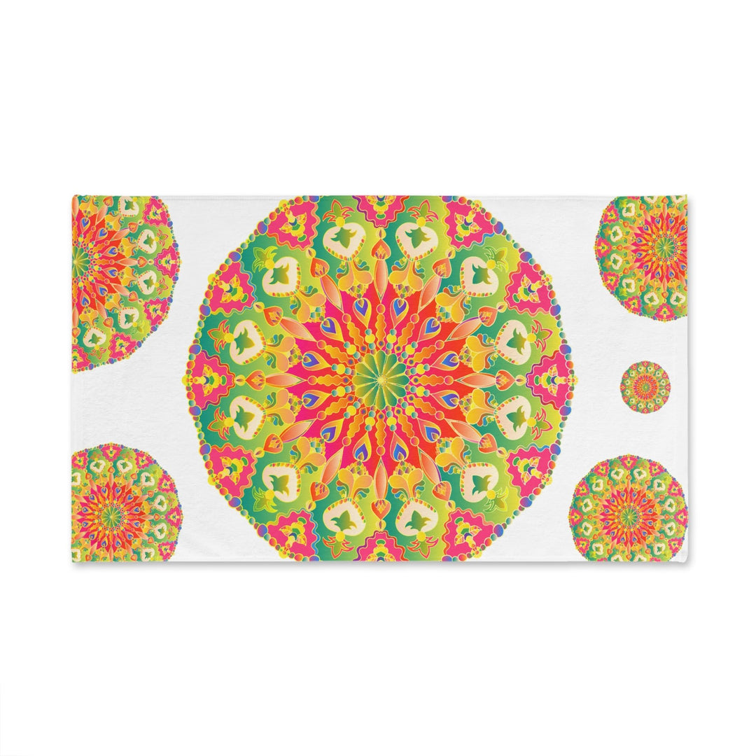 Vibrant Mandala Hand Towel - Colorful & Intricate Home Decor - Blululi