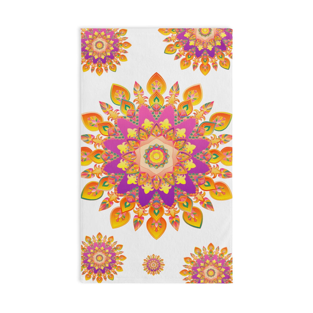 Vibrant Mandala Hand Towel - Colorful & Intricate Home Decor - Blululi